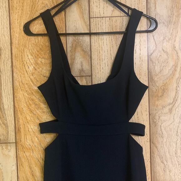 Jill Jill Stuart Navy Blue Cut-Out Gown Maxi Dress Size 2 A-Line Tank Straps - Picture 3 of 15